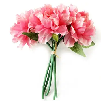 1 Krūva Rožių Šilko Bijūnas Dirbtinės Gėlės, Vestuvinės Gėlių Vestuvių Šilko Apdaila Gėlių Puokštę Bijūnų Netikrą Rose Dekoras 19268