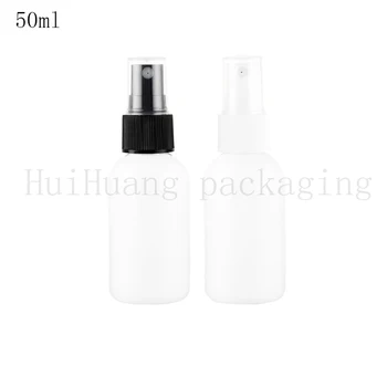 100vnt 50ml balto kosmetikos purškimo buteliai kosmetikos pakuotės,50cc tuščių plastikinių PET taros su rūko purkštuvu siurblys