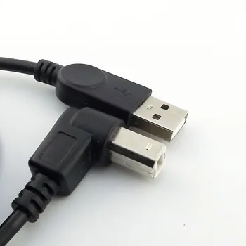 10vnt USB 2.0 Spausdintuvo Kabelis Type A Male-B Male Žemyn Kampu Skaitytuvas Laido Juoda 3feet