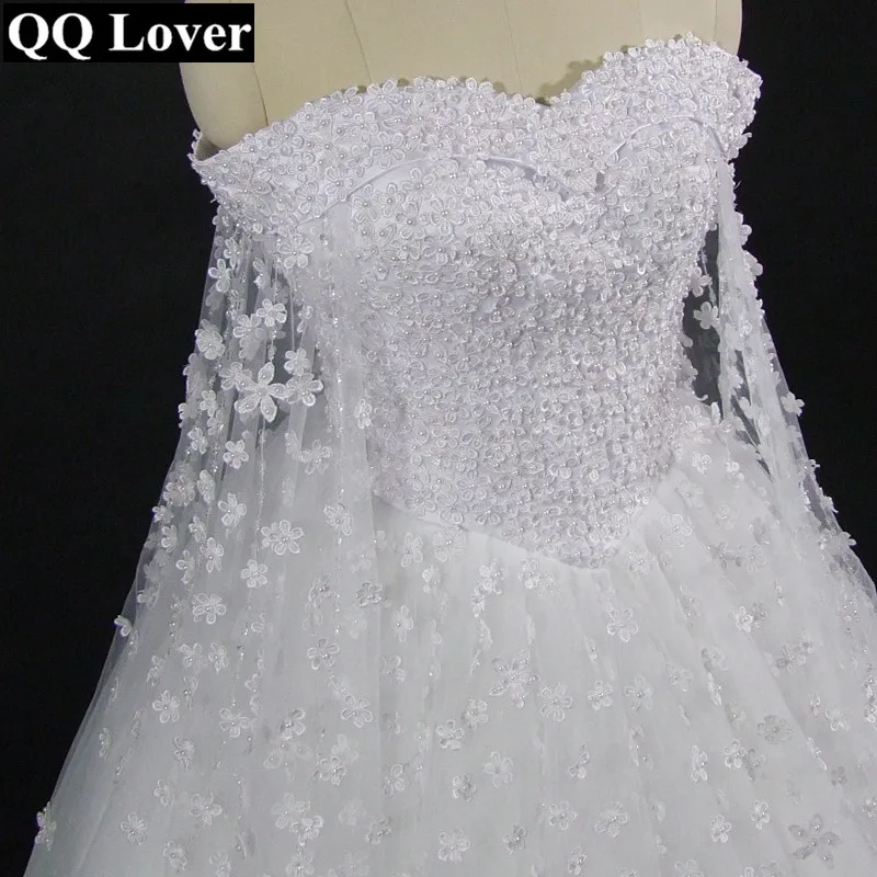 2019 Prabangių Gėlių Nėrinių Perlai Duobute Vestuvių Suknelė Su Vaizdo Užsakymą Appliqued Vestido De Noiva 0
