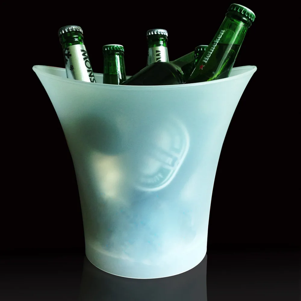 5L Vandeniui Keitimas Plastiko Ledo baras, Alaus Kibirą, Barai, naktiniai klubai LED Šviesos Iki Šampanas viskio akmenys šampano vyno laikiklis 0
