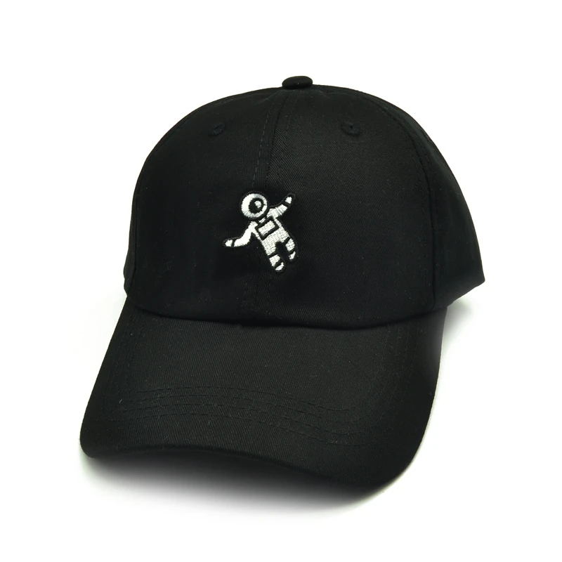 Astronautas Beisbolo kepuraitę unisex siuvinėjimo Astronautai skrybėlių Mados Tėtis kepurės Reguliuojama Medvilnės Skrybėlės 4 spalvų 0