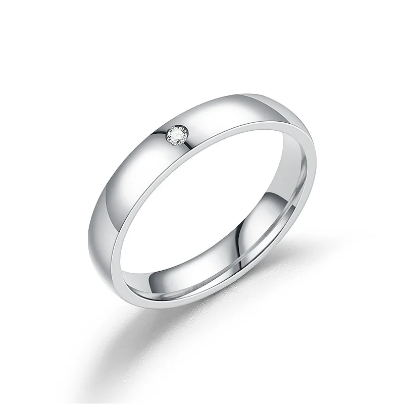 Bižuterijos titano plieno žiedas paprasta nišą nerūdijančio plieno pora žiedas vyrams ir moterims vestuvių žiedai 0