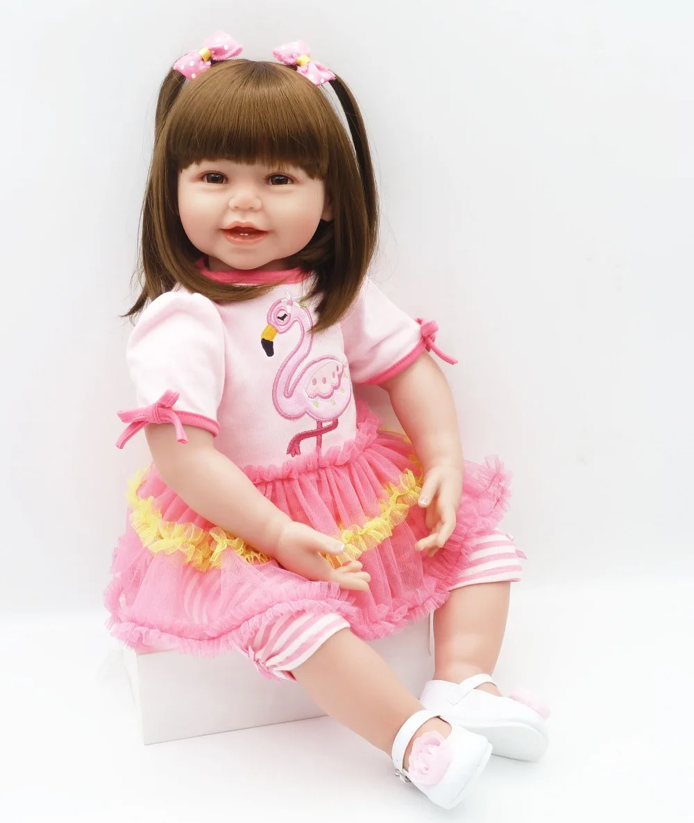 DollMai nauja mergina bebes atgimsta silikono lėlės didelio dydžio 61cm atgimsta kūdikių lėlės, žaislai vaikams, dovana princesė gyvas bonecas 0