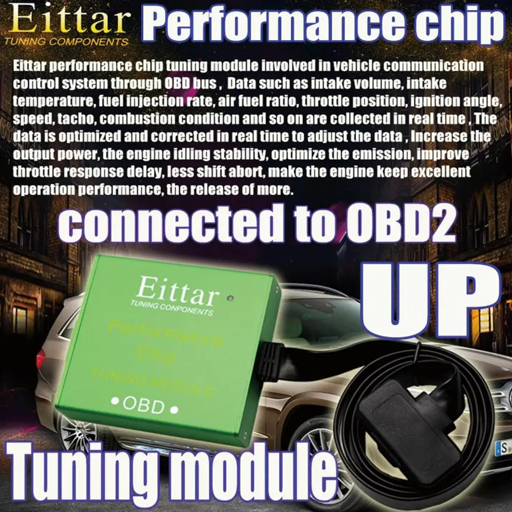 EITTAR OBD2 OBDII performance chip tuning modulis puikius Mercedes-Benz C350(C350) 0