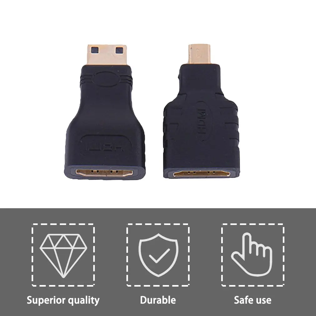 HDMI Mikro HDMI + HDMI Mini Auksą, Padengtą Konverteris HD Jungtis Išplėtimo Adapteris, skirtas Vaizdo TV Xbox 360 HDTV 1080P 0