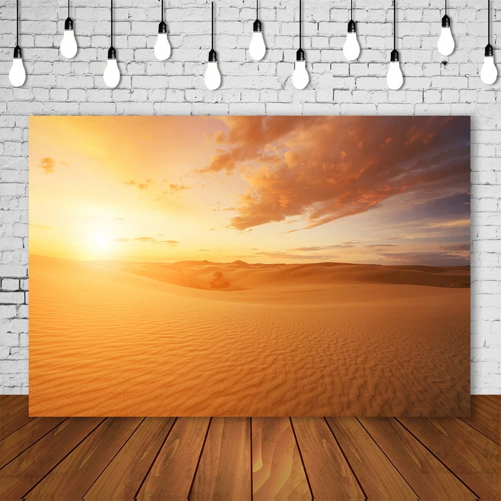 HUAYI Nuotrauka Fone Naujagimiams Kūdikio Gimtadienio Fotografijos Backdrops Saulėlydis Dykumoje Custom Studio Photobooth Fone XT-6706 0