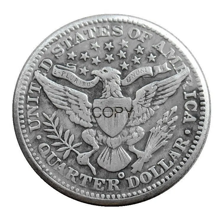 JAV 1895 P/S/O Barber Ketvirtį Dolerių, Sidabro Padengtą Kopijuoti Monetos 0