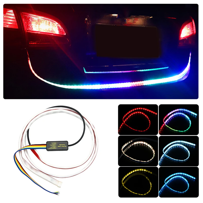 LED Automobilio Posūkio Signalo Lemputė Teka Galinis Žibintas Juostelės DRL Stabdžių Šviesos, Šviesos važiavimui Dieną Audi A3 A4 A5 A6 Lada Sėdynės 0