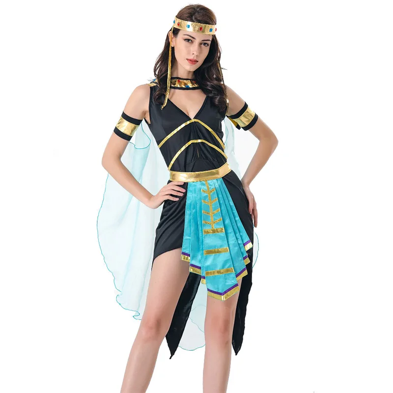 MOONIGHT Naujų Indų Deivė Kostiumai graikų Romėnų Princesė Cosplay Kleopatra Kostiumas Helovinas Etapo Rezultatus Suknelė 0