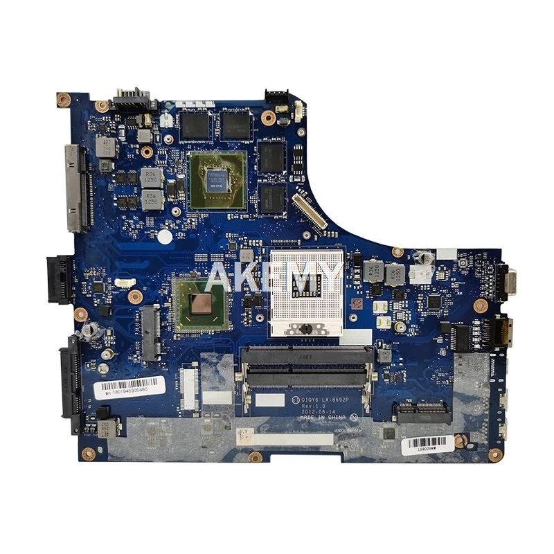 NM-A142 Lenovo ideapad Y500 QIQY6 NM-A142 nešiojamas plokštė Y500 GT750 mainboard su grafika kortelės Bandymas 0