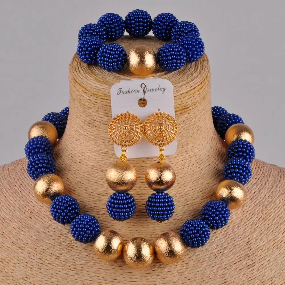 Oranžinė papuošalų rinkinys imituojamas afrikos perlas karoliai nigerijos karoliukai, papuošalų komplektai moterims FZZ36 0