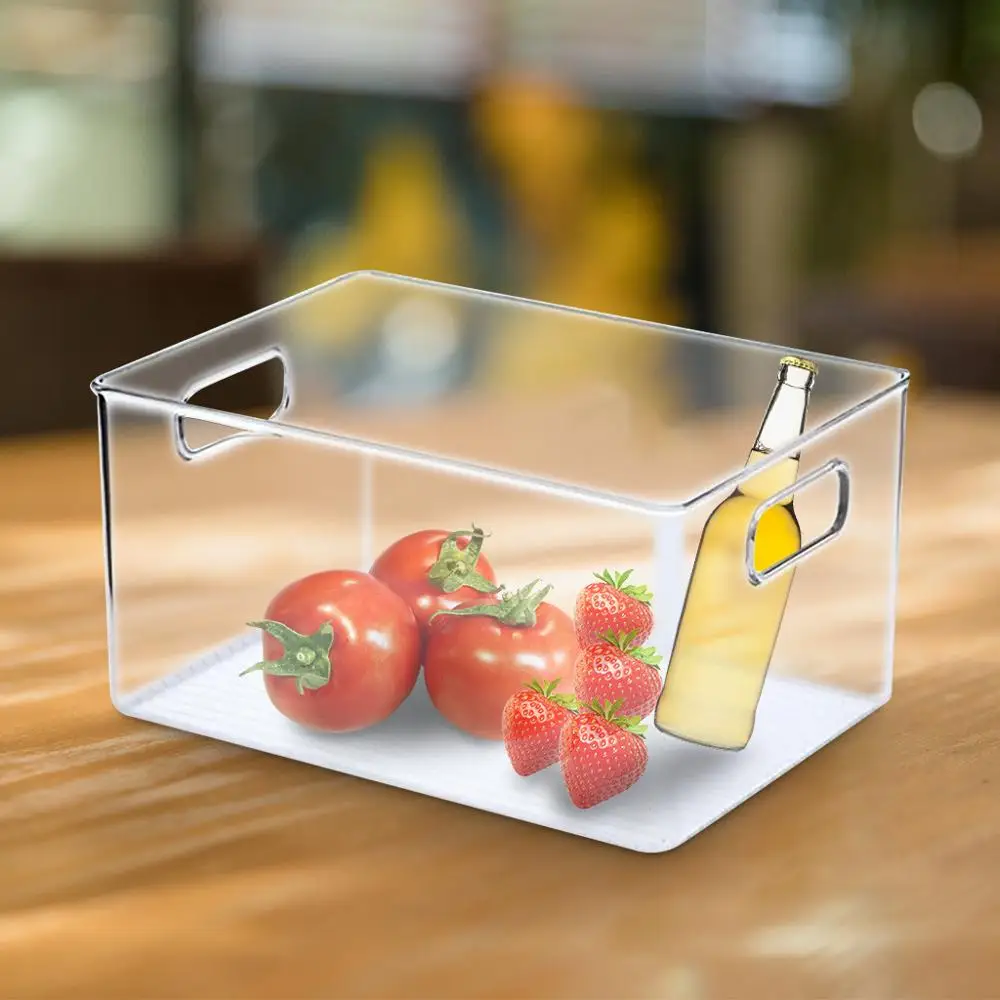 Skaidrus Laikymo Spintos Talpinimo Namų Plastikinių Maisto Produktų Laikymo Krepšelis Balta Organizadores Cocina De 0