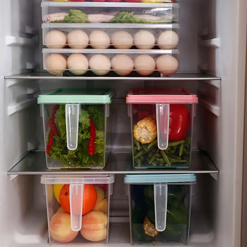 Virtuvės Skaidrus Šviežių padengti PP Grūdai, Pupelės Būti Uždaromos Namų Organizatorius Maisto Konteineris Šaldytuvas 0