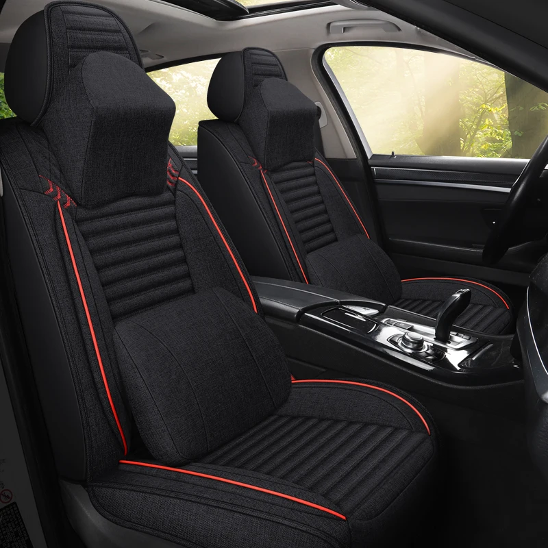 Visiška linų pluošto automobilių sėdynės padengti automobilių sėdynės apima Toyota CAMRY COROLLA LEVIN VIOS FS YARIS L PRADO CROWN, AVALON 0
