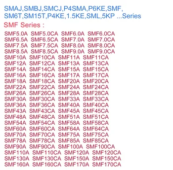 200PCS SMF110A SMF110CA SMF120A SMF120CA SOD-123FL PADARYTI-219AB SMF 110V 120V ESD Apsaugos TELEVIZORIAI DIODŲ SMF100 SMF120 SMF5.0~170 3