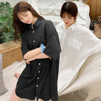 2020 metų Vasaros trumpomis Rankovėmis Šilko Satino Nightgowns Moterų minkštas Purus Sleepwear Namų Suknelė Naktį Suknelė Loungewear Nightdress Nighty