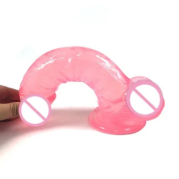 2020Flexible siurbtukas Didelis Dildo Diržo Kamuolius Moterų Masturbacija Realistiškas Penis G-taško Stimuliacija Želė Didžiulis Vibratorių Sekso Žaislai