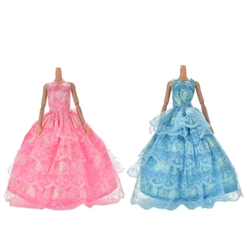 2021 Fantazijos Handmake Princesė Vestuvių Suknelė Lėlės Vestuvių Suknelė Serija-3 Drabužių Lėlėms Padažu Mergina Dovanų Naujus 8062