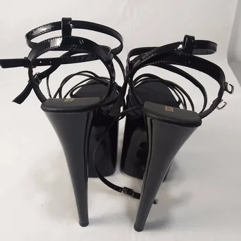 20cm kristalų platforma seksualus aukštos obcasie batų romos cross-dirželis sexy batai moterims, batai, 8 colių Spalvingas Aukšti Kulniukai 5509