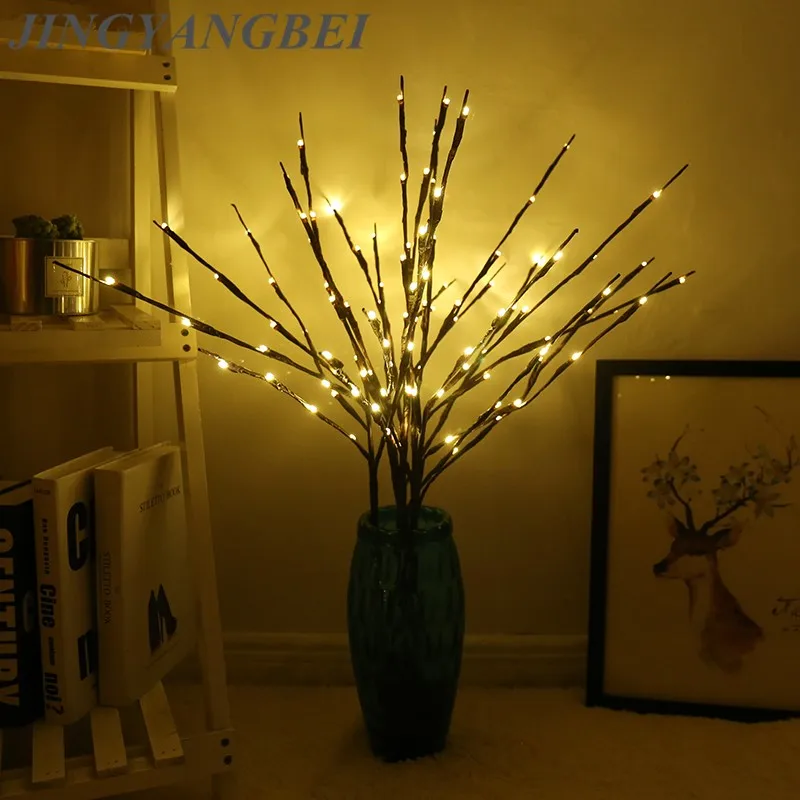 70cm LED Gluosnio Šakos Lempos Gėlių Šviesos 20 Lemputes Dirbtinių Augalų Buveinės Vestuvių Kalėdų Vakarėlį Sodo Dekoro Gimtadienio Dovana 1