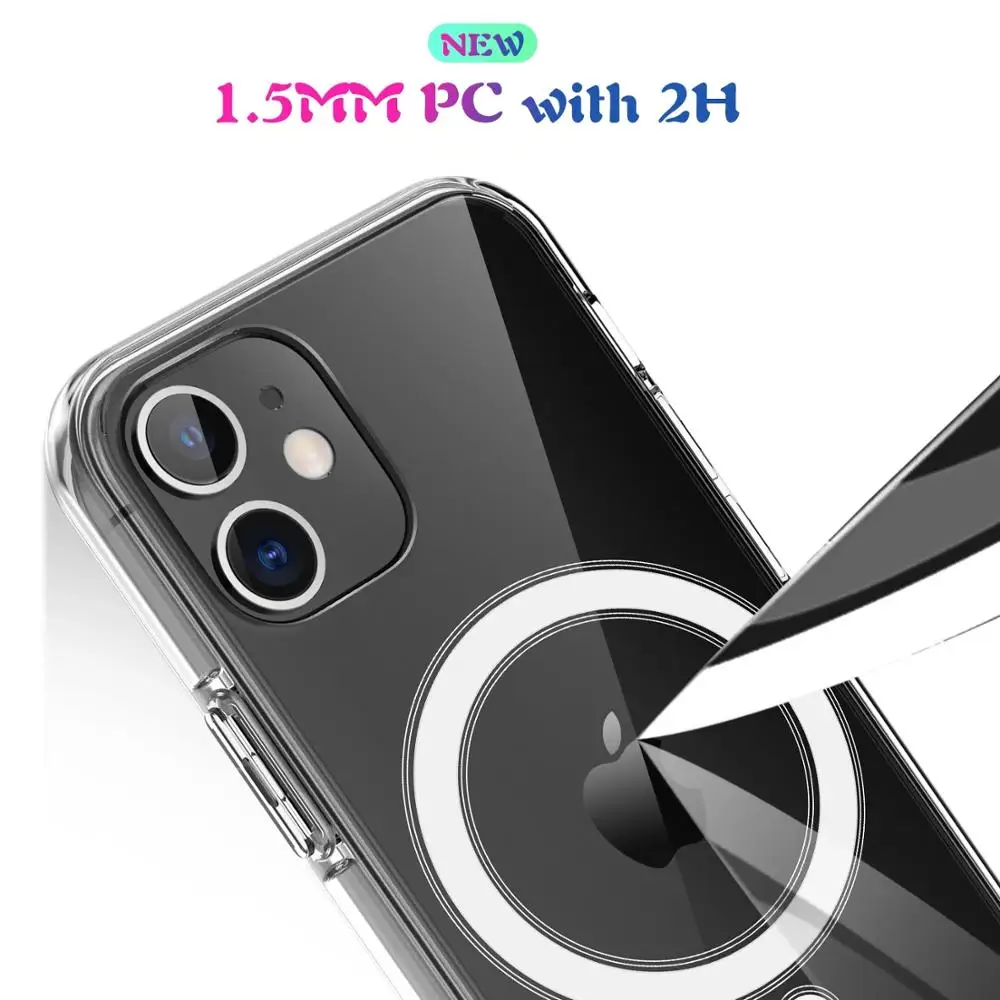 Belaidžio Įkrovimo Magnetu Apsauginė Atveju iPhone, 12 Mini Pro Max Mobiliojo Telefono Atveju Stiprus Magnetinis Odos Padengti Magsave 1