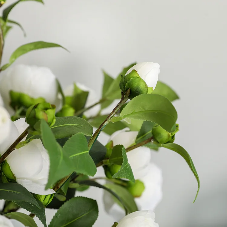 Dirbtinių Augalų Namų Puošybai Vieną Butelį Kvepalai Rose Šilko Gėlių Dekoracija Baltos Spalvos Dirbtinė Gėlė Rožė 1