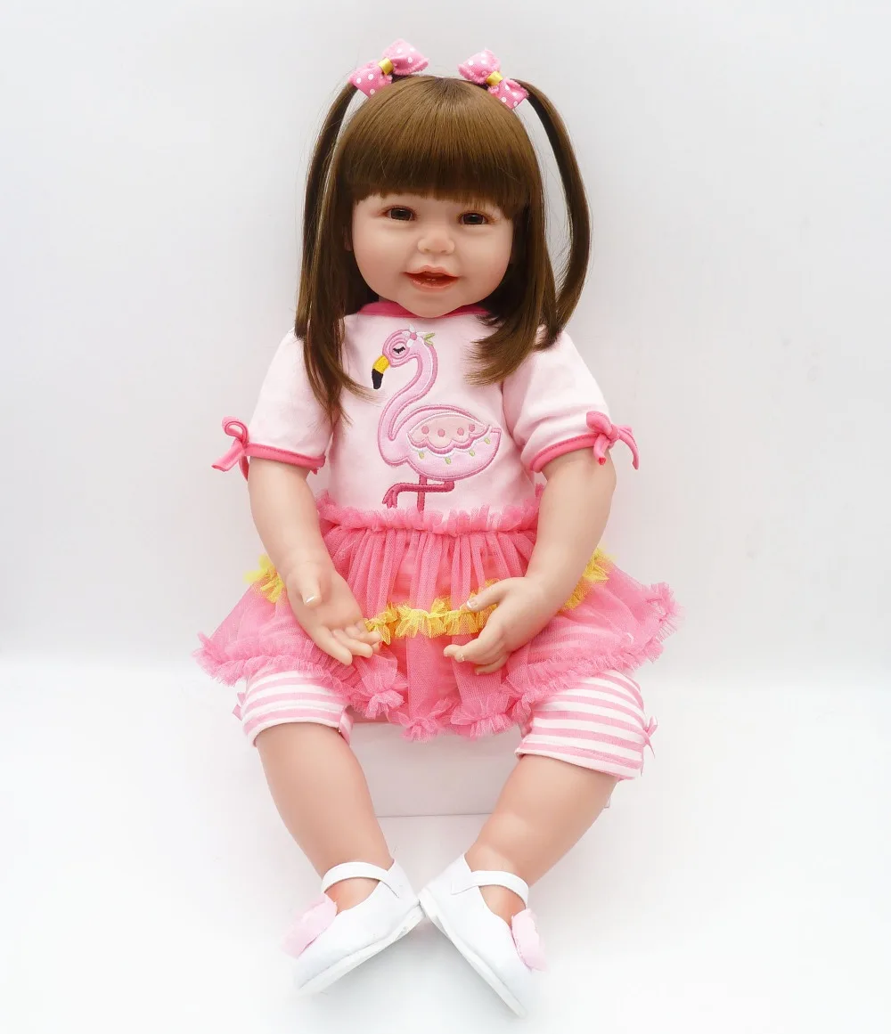 DollMai nauja mergina bebes atgimsta silikono lėlės didelio dydžio 61cm atgimsta kūdikių lėlės, žaislai vaikams, dovana princesė gyvas bonecas 1