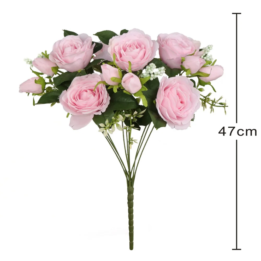 Imituojamas Persian Rose Dirbtinių Gėlių Pluoštas Fotografijos Prop Puokštė Home Office Vestuvių Apdaila ) 1