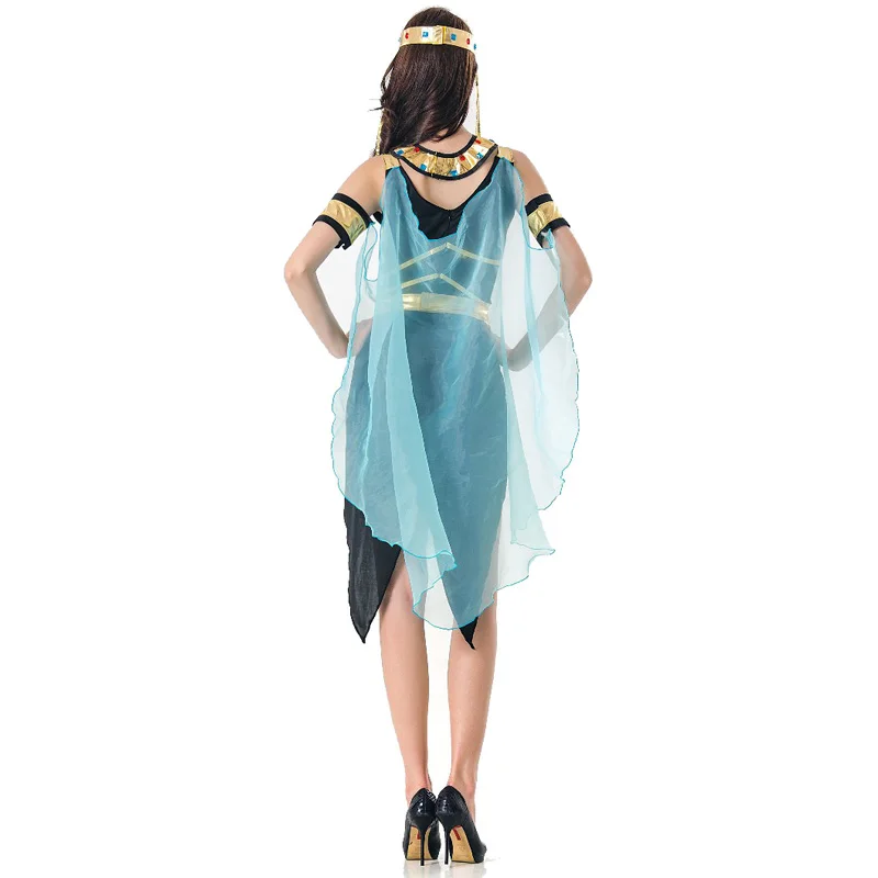 MOONIGHT Naujų Indų Deivė Kostiumai graikų Romėnų Princesė Cosplay Kleopatra Kostiumas Helovinas Etapo Rezultatus Suknelė 1