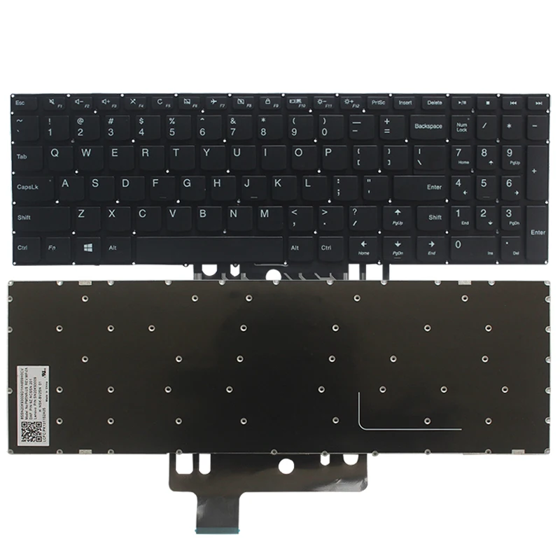 Naujas US klaviatūra Lenovo jogos 510-15 510-15IKB 510-15ISK MUMS nešiojamojo kompiuterio Klaviatūra juoda apšvietimas NR. 1