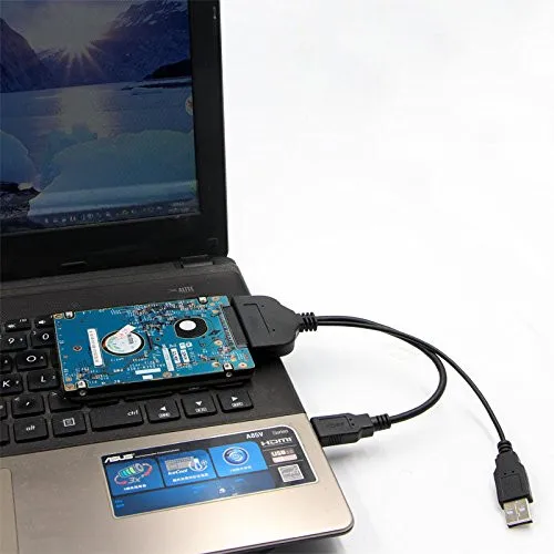USB 3.0 prie SATA Konverteris Adapterio Kabelis 2,5 Colių SSD nešiojamojo kompiuterio kietojo disko adapteris, 7 ir 15 -22-PIN Jungtis 1