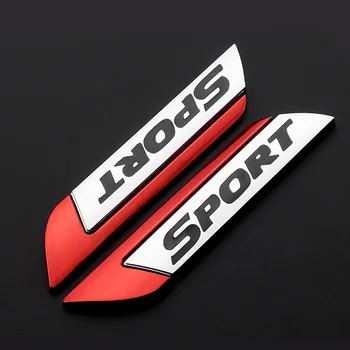 2vnt Priekinio Sparno Metalo Emblema Sporto Laišką Logotipo Lipdukas Toyota Volkswagen Hyundai Kia Forte Ceed Stinger 