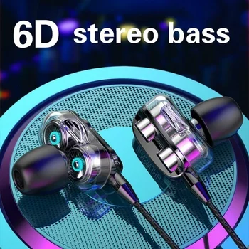 3.5 mm Stereo Laidinio Didelės Ausinės Bass 6D In-Ear Ausinių Sporto Ausinės + Ausinių Atveju - Ausinės Ausinės & Ausines