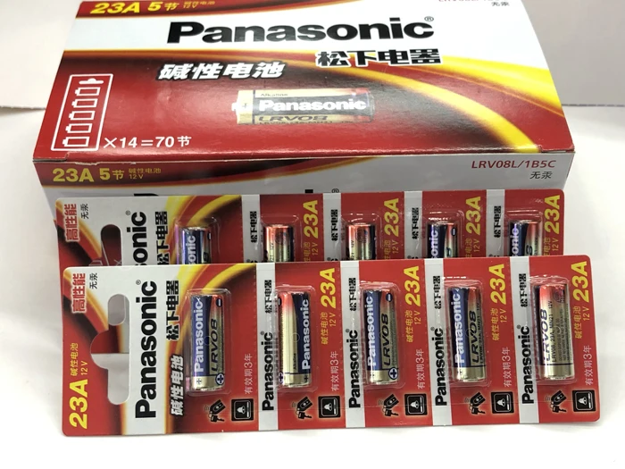 100vnt/daug Panasonic A23 23A 12V Ultra Alkaline Baterijos Signalas Nuotolinio Valdymo Automobilio Raktus Doorbell kitos Baterijos 2