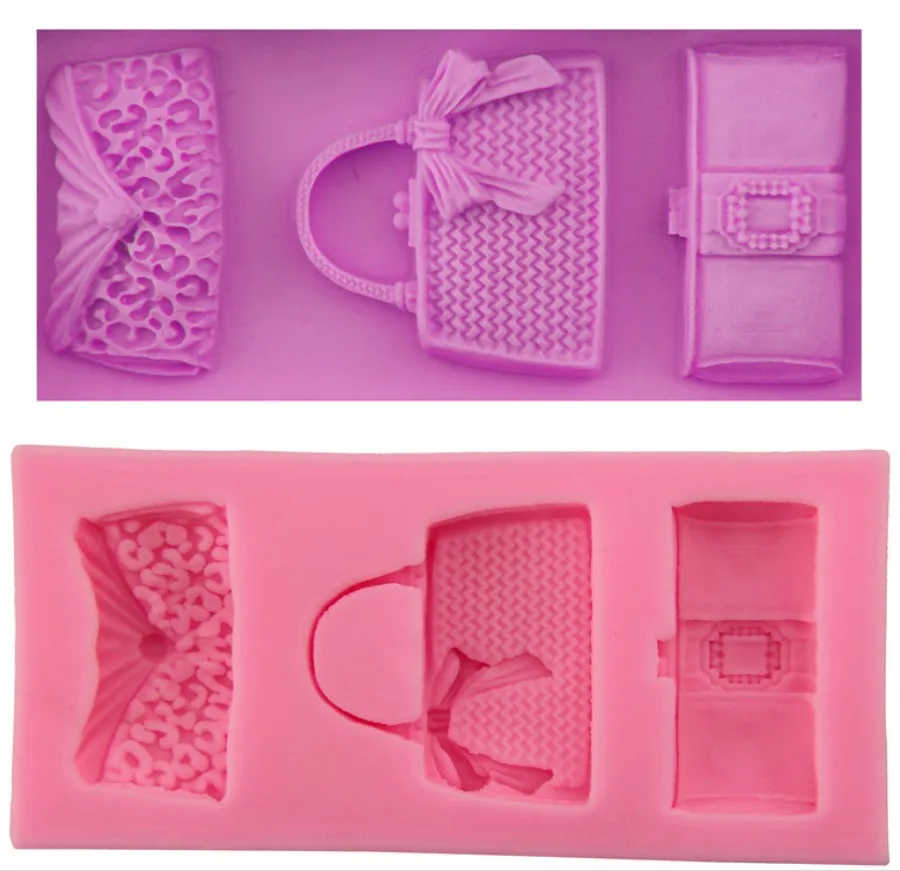 3D Silikono Formos Rankinė krepšys peteliškę Kepimo Formos Saldainiai, Šokolado Liejimo formos 10*5*1.3 cm Slapukas Ledo Tortas dekoravimo Minkštas įrankiai 2