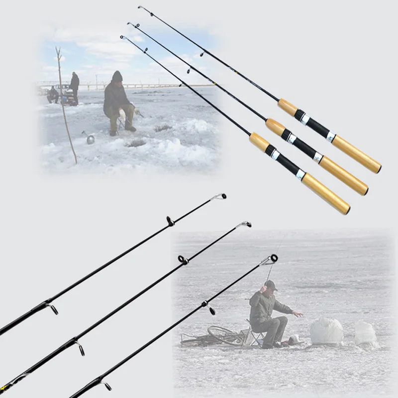 55cm 65cm 75cm Žieminės meškerės, Žvejybos Ritės Ištraukiama meškere Lauko Ledo Žvejybos Masalas Spręsti Verpimo Liejimo Sunku 2