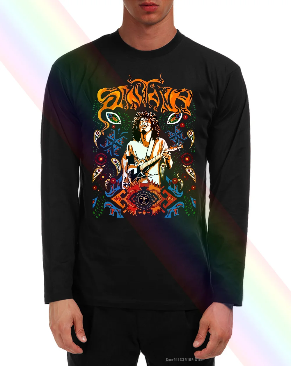 Carlos Santana Meno Kūrinys Rock Band Džiazo Muzikos Pradininkų - T Long Sleeve T-Shirt Juoda 2