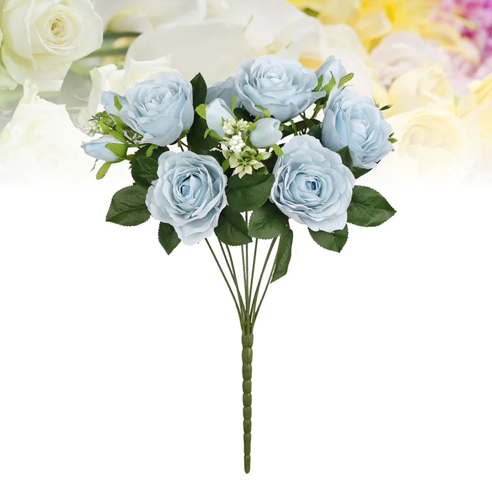 Imituojamas Persian Rose Dirbtinių Gėlių Pluoštas Fotografijos Prop Puokštė Home Office Vestuvių Apdaila ) 2