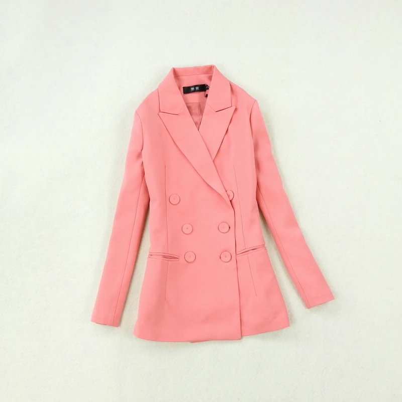 Nustatyti moterų pavasarį naujas mados ilgomis rankovėmis dvieiliai rožinė OLIS temperamentas profesinės kostiumas + krepšys klubo padalinta sijonas, dviejų dalių 2