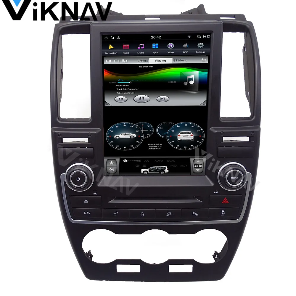 Vertikalus ekranas, android auto radijas, Automobilių radijo multimedijos grotuvo Land Rover Freelander 2 2007-GPS navigacija, 10.4 colių 2