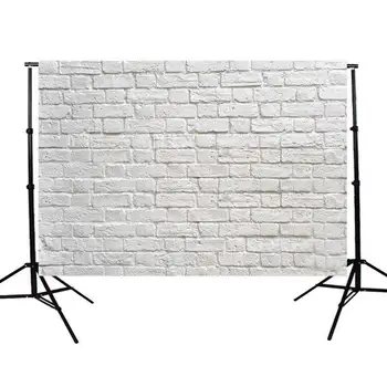 3x5FT Baltos spalvos Plytų Sienos Portretas Kūdikių Fotografijos Fonas 