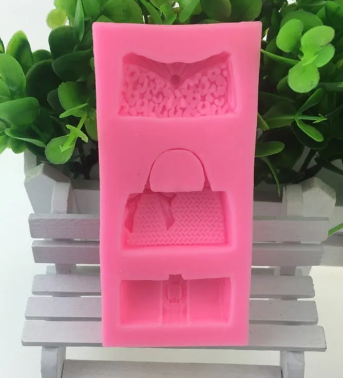 3D Silikono Formos Rankinė krepšys peteliškę Kepimo Formos Saldainiai, Šokolado Liejimo formos 10*5*1.3 cm Slapukas Ledo Tortas dekoravimo Minkštas įrankiai 3