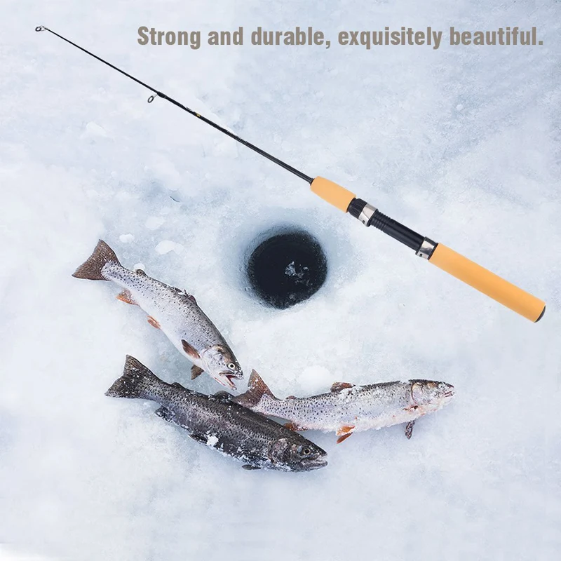 55cm 65cm 75cm Žieminės meškerės, Žvejybos Ritės Ištraukiama meškere Lauko Ledo Žvejybos Masalas Spręsti Verpimo Liejimo Sunku 3