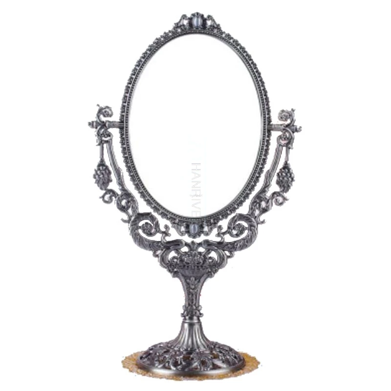 Didelis HD Europos makiažo veidrodėliai darbalaukio retro dvigubai princess tualetinis staliukas top veidrodis 3