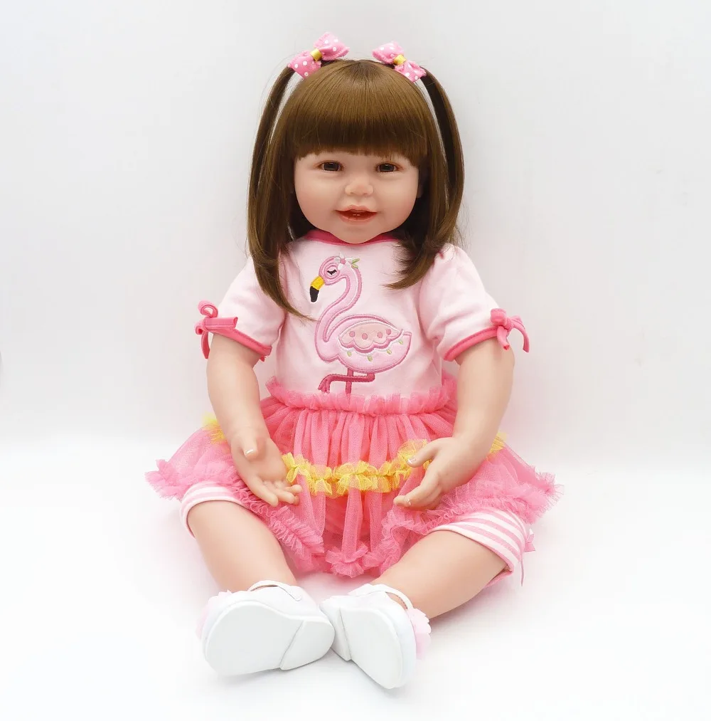 DollMai nauja mergina bebes atgimsta silikono lėlės didelio dydžio 61cm atgimsta kūdikių lėlės, žaislai vaikams, dovana princesė gyvas bonecas 3