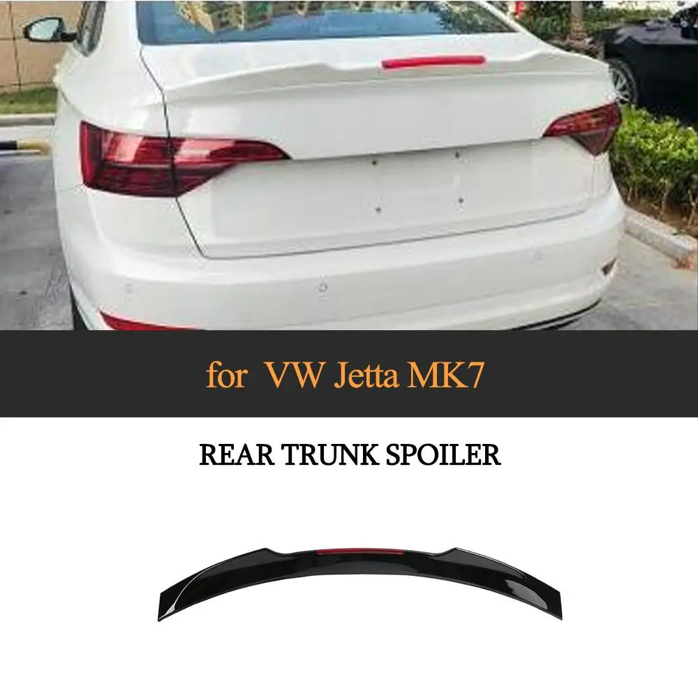 Galinis Sparnas Volkswagen VW Jetta VII MK7 2019 m. - 2021 Blizgus Juodas Galinis Kamieno Spoileris Sparno ABS Galinis Spoileris Įkrovos Lūpų 3