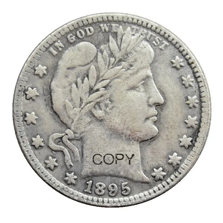 JAV 1895 P/S/O Barber Ketvirtį Dolerių, Sidabro Padengtą Kopijuoti Monetos 3