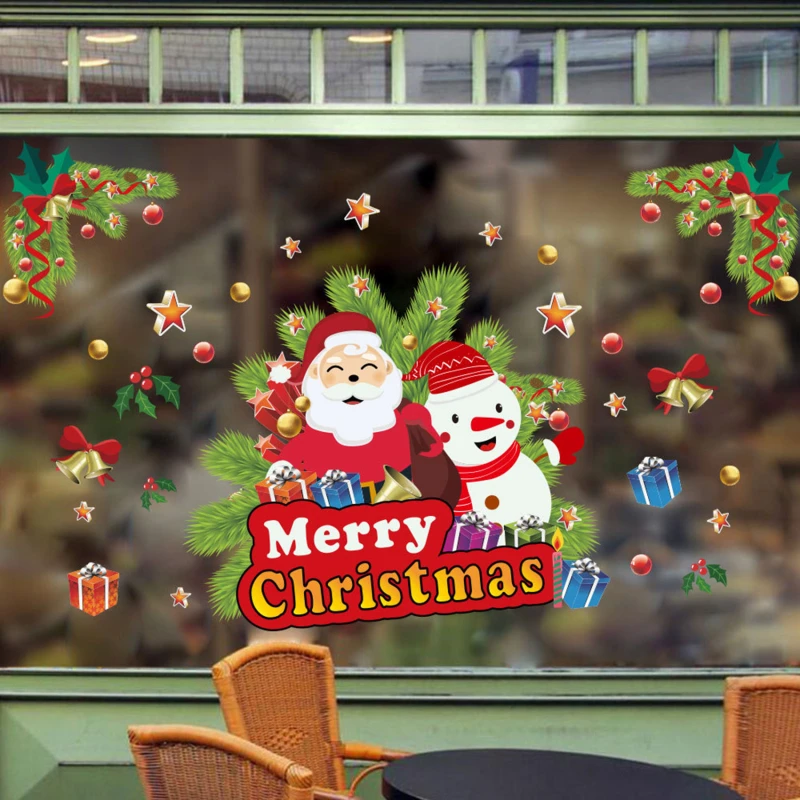 Kalėdų Sienų Lipdukai Lango Stiklo Lipdukai 2020 Kalėdų Dekoro Namų Linksmų Kalėdų Ornamentu 3