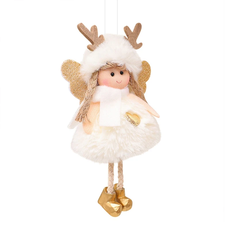 Mielas Pliušinis Angelas mergaitė, Kalėdų Eglutės Ornamentu Kalėdos Kabo Pakabukas Lėlės Kalėdų Dekoracija Namuose Vaikams Dovanos 3